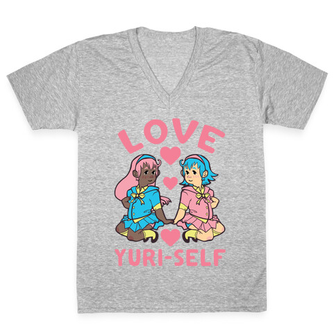 Love Yuri-Self V-Neck Tee Shirt