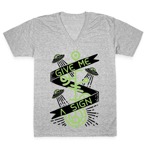 Give Me A Sign V-Neck Tee Shirt