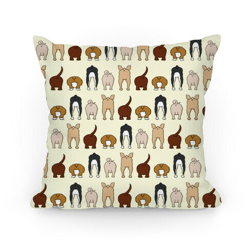 Dog Butt Pattern Pillow