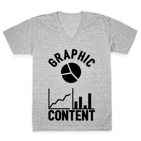 Graphic Content V-Neck Tee Shirt