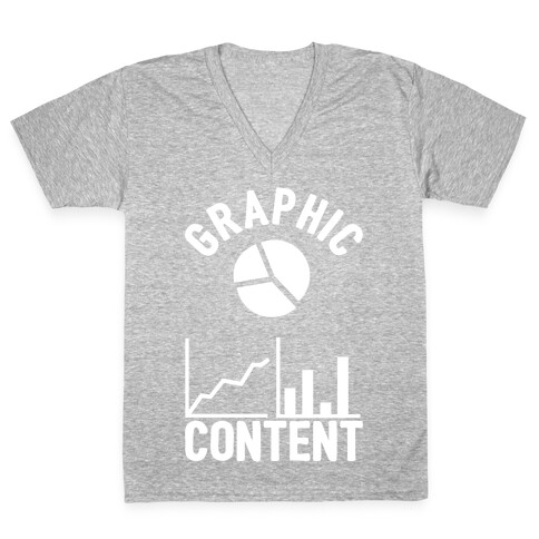 Graphic Content V-Neck Tee Shirt