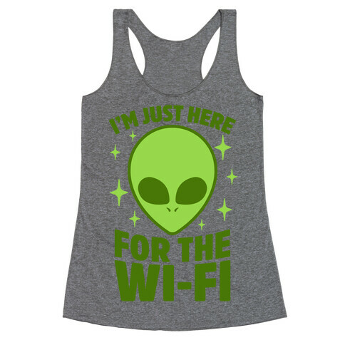 I'm Just Here For The Wi-fi Racerback Tank Top