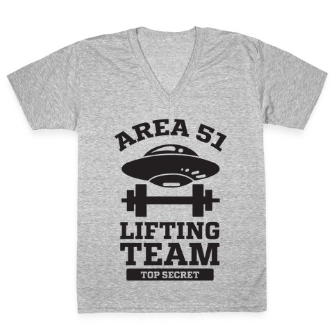 Area 51 Lifting Team V-Neck Tee Shirt