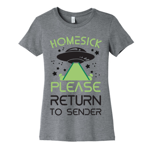 Homesick Please Return to Sender Womens T-Shirt