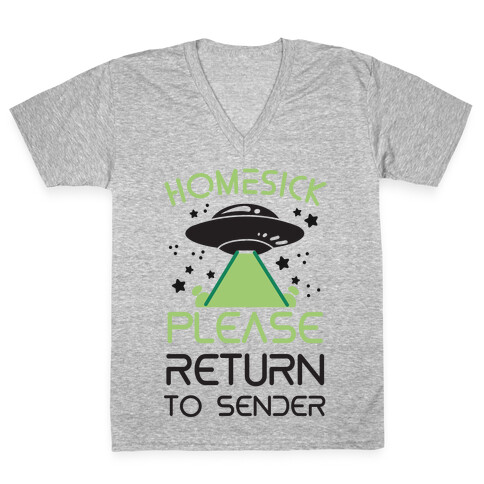 Homesick Please Return to Sender V-Neck Tee Shirt