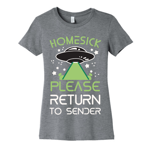 Homesick Please Return to Sender Womens T-Shirt