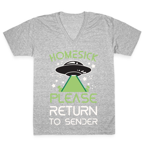 Homesick Please Return to Sender V-Neck Tee Shirt