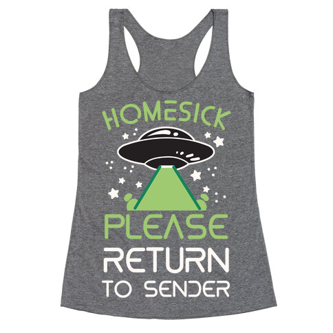 Homesick Please Return to Sender Racerback Tank Top