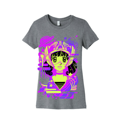 Neon Anime Space Cadet Womens T-Shirt
