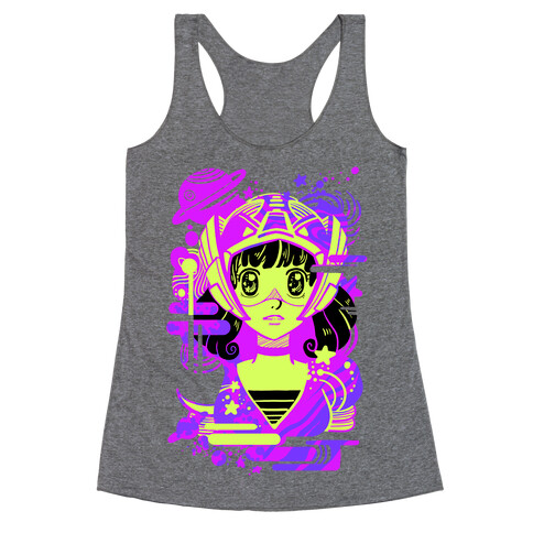 Neon Anime Space Cadet Racerback Tank Top