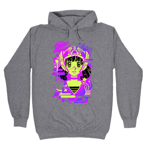 Neon Anime Space Cadet Hooded Sweatshirt