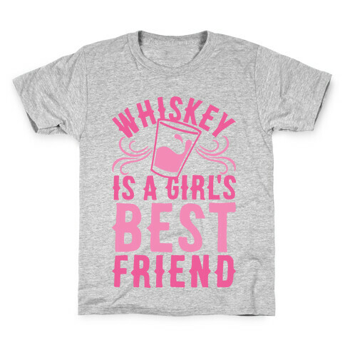 Whiskey Is A Girl's Best Friend Kids T-Shirt