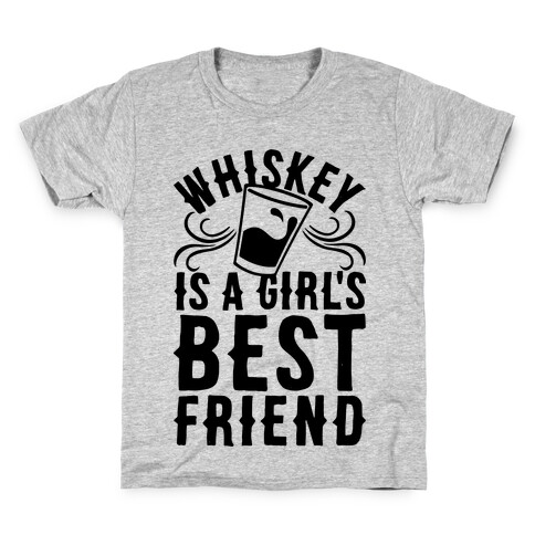 Whiskey Is A Girl's Best Friend Kids T-Shirt
