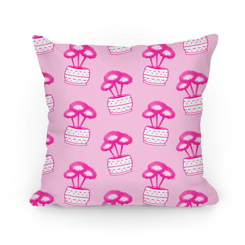 Pink Daisy Pattern Pillow