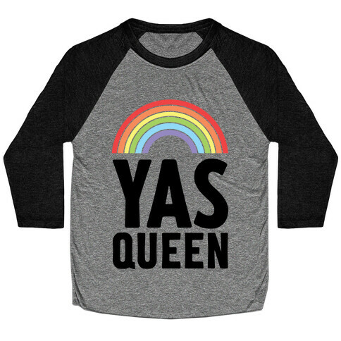 Yas Queen Rainbow Pride Baseball Tee