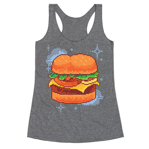 Pixel Burger Racerback Tank Top