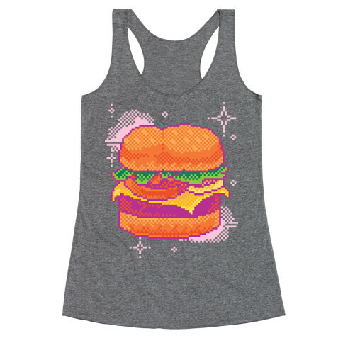 Pixel Burger Racerback Tank Top