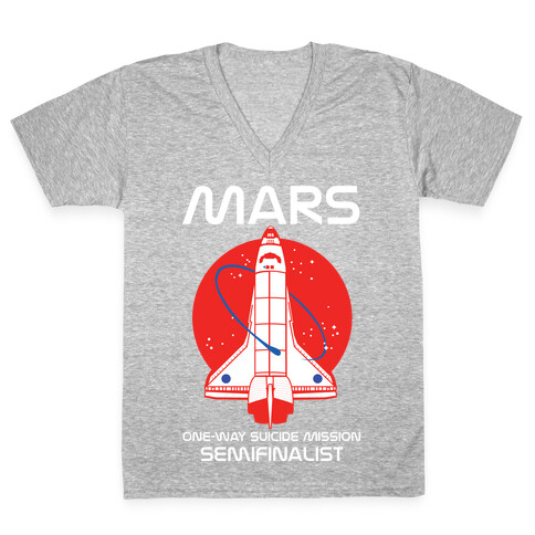 Mars One Way Mission V-Neck Tee Shirt