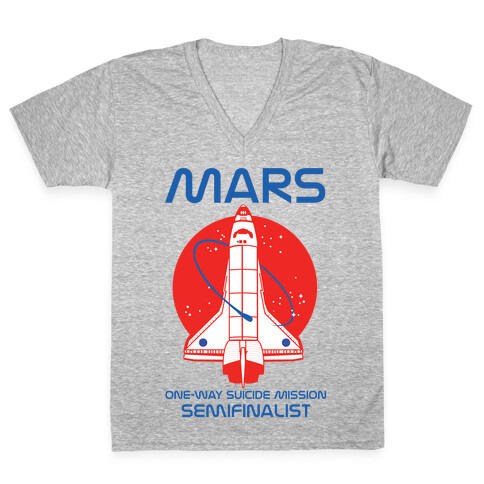 Mars One Way Mission V-Neck Tee Shirt