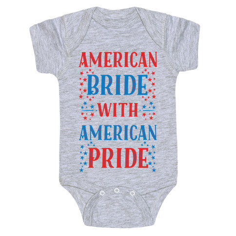 American Bride with American Pride Baby One-Piece