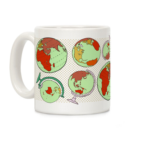 Wanderlust World Globe Pattern Coffee Mug