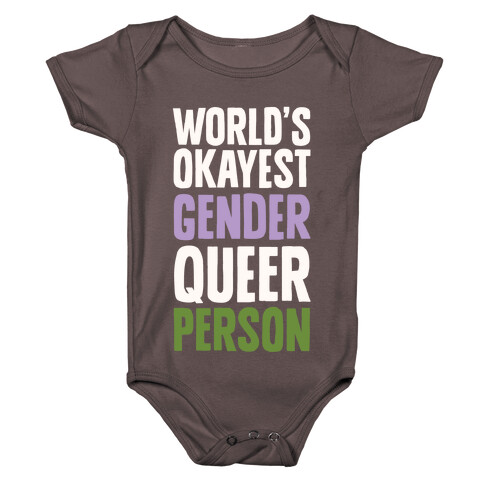 World's Okayest Genderqueer Person Baby One-Piece