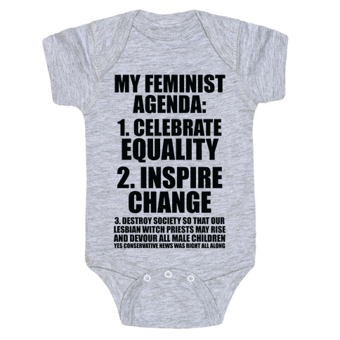 My Feminist Agenda Baby One-Piece