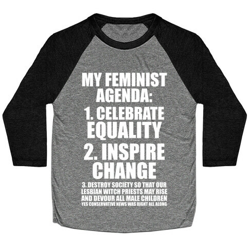 My Feminist Agenda Baseball Tee