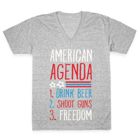 American Agenda V-Neck Tee Shirt
