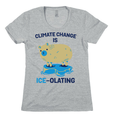 Climate Change Is Ice-olating Womens T-Shirt