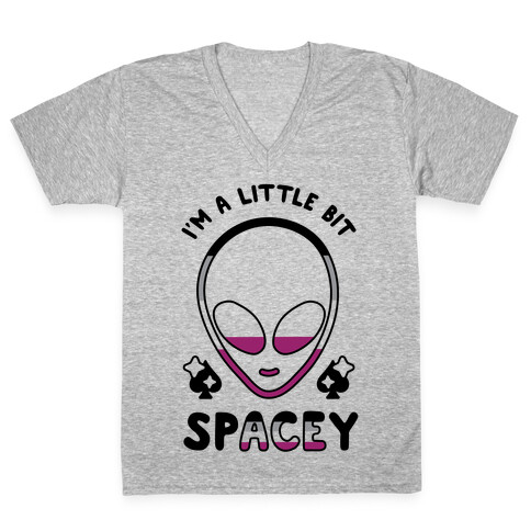 I'm A Little Bit Spacey V-Neck Tee Shirt