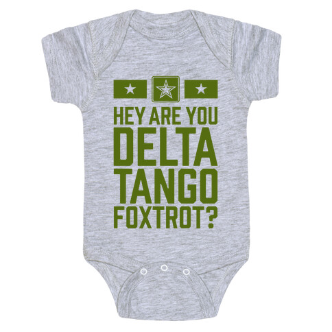 Delta Tango Foxtrot (Army) Baby One-Piece