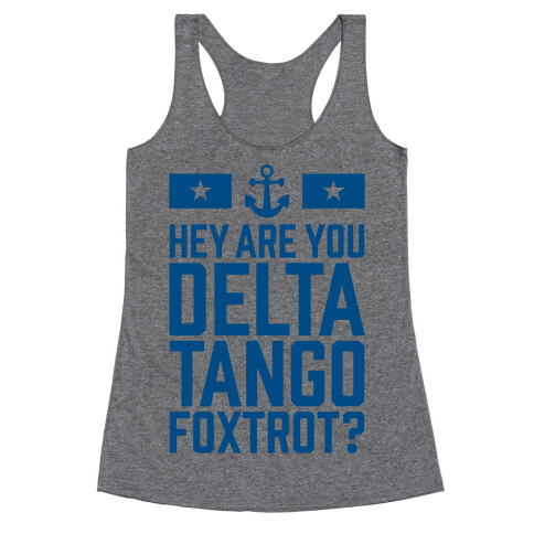 Delta Tango Foxtrot (Navy) Racerback Tank Top