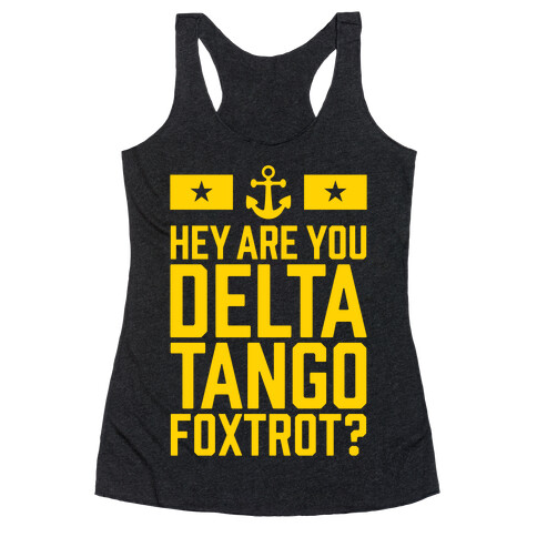 Delta Tango Foxtrot (Navy) Racerback Tank Top