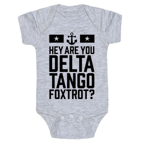 Delta Tango Foxtrot (Navy) Baby One-Piece