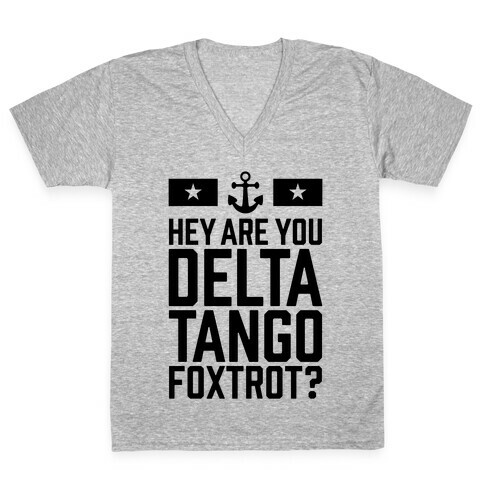 Delta Tango Foxtrot (Navy) V-Neck Tee Shirt