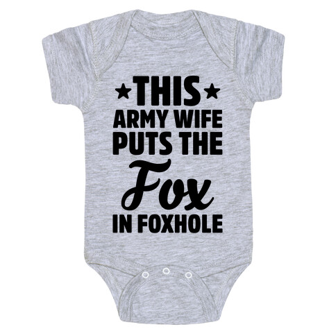 This Army Wife Puts The "Fox" In "Foxhole" Baby One-Piece