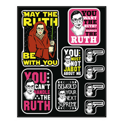 You Can't Handle the Ruth  Stickers and Decal Sheet