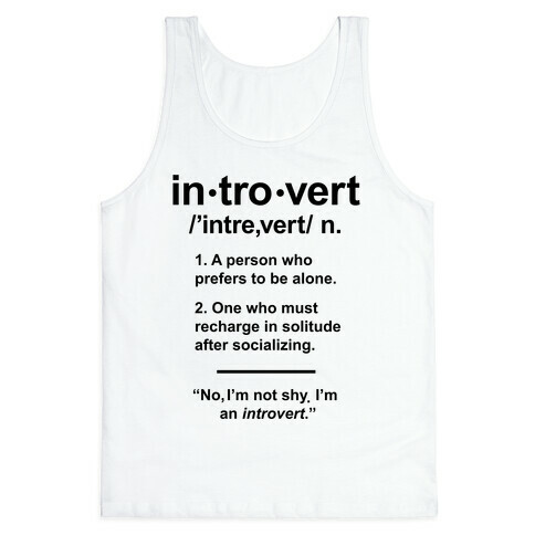 Introvert Definition Tank Top