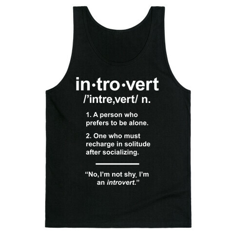 Introvert Definition Tank Top