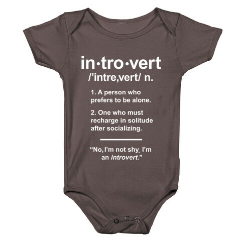 Introvert Definition Baby One-Piece