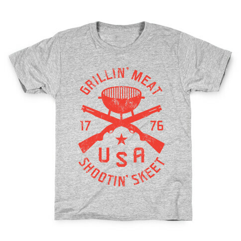 Grillin' Meat Shootin' Skeet Kids T-Shirt