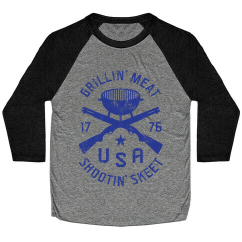 Grillin' Meat Shootin' Skeet Baseball Tee