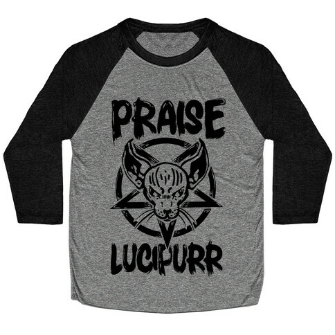 Praise Lucipurr Baseball Tee