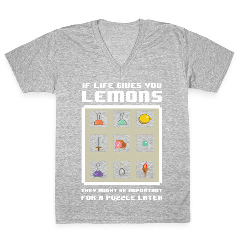 If Life Gives You Lemons They Might Be for A Puzzle Later V-Neck Tee Shirt