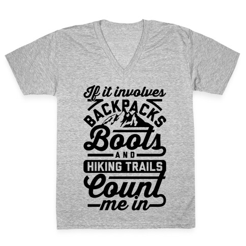 Backpacks and Boots Count Me In V-Neck Tee Shirt