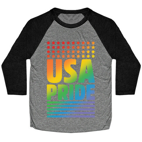 USA Gay Pride Baseball Tee