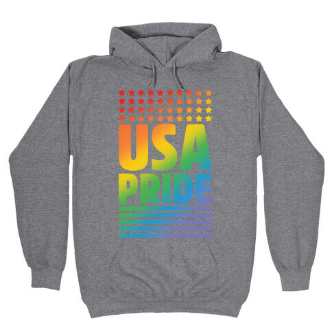 USA Gay Pride Hooded Sweatshirt