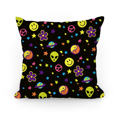 Cosmic 90s Pattern Pillow