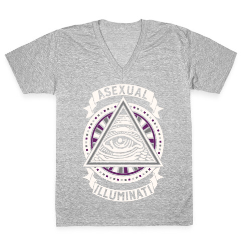 Asexual Illuminati V-Neck Tee Shirt